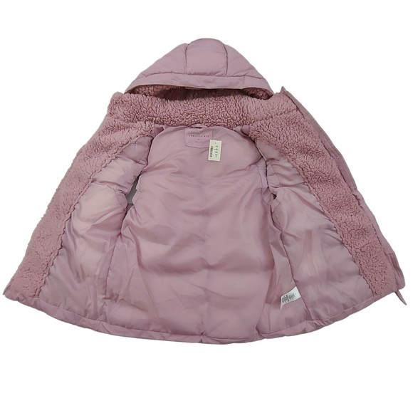 Aeropostale Puffer Vest Womens Small Mauve Insulated Winter Warmer Sherpa - Picture 3 of 12